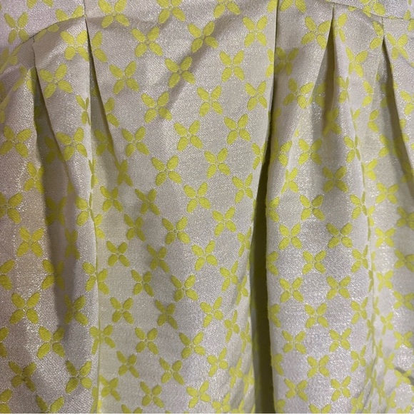 Little Angels by Us Angels Neon Yellow Jacquard Party Dress Girls 7 Bow Back - Picture 5 of 15